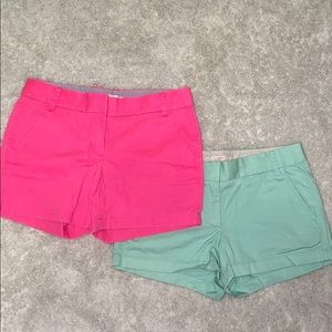 Hot pink and Lime green J.Crew shorts